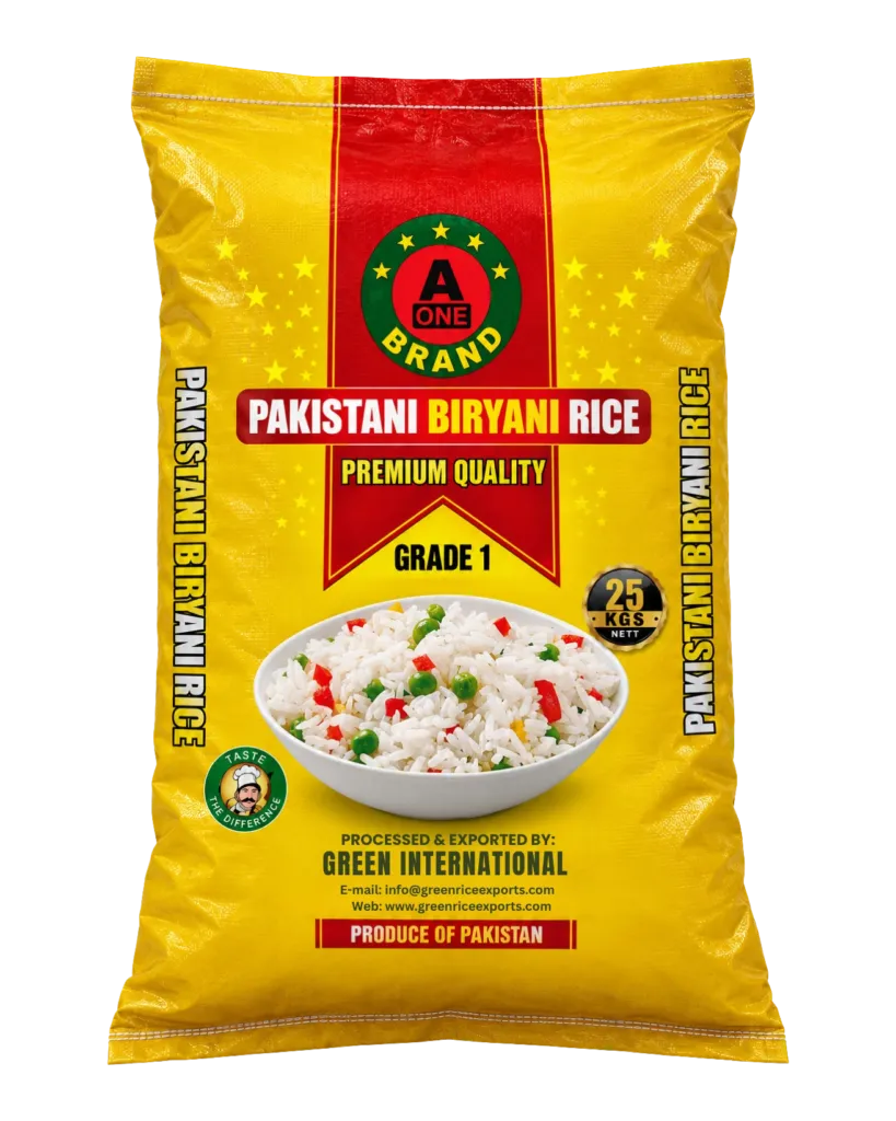 A 25 kg BOPP laminated woven polypropylene Rice bag